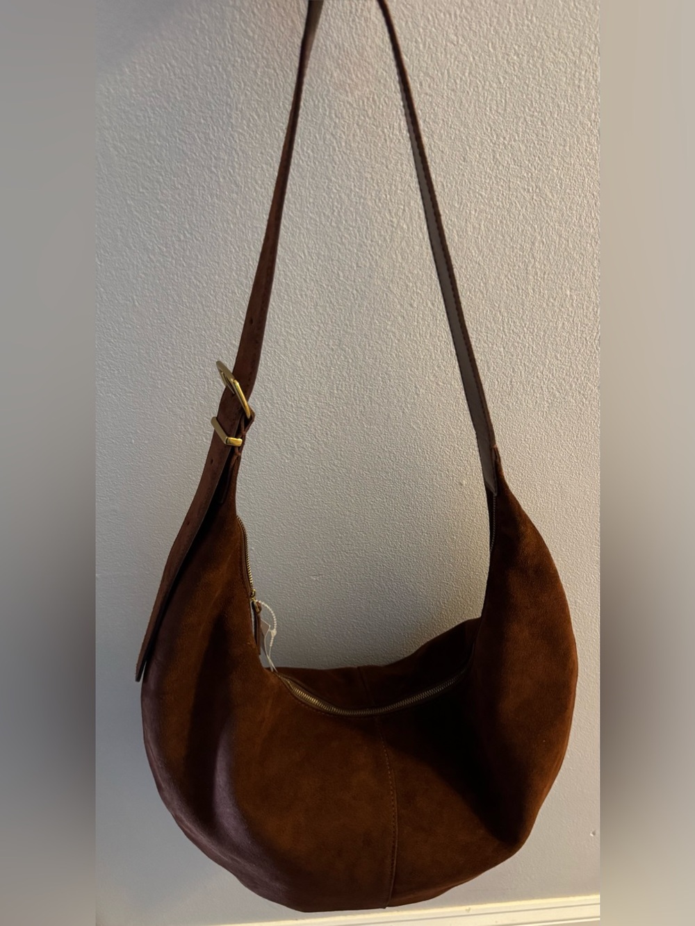Madewell  Suede Essentials Slouch Hobo Bag NEW - Picture 4 of 16